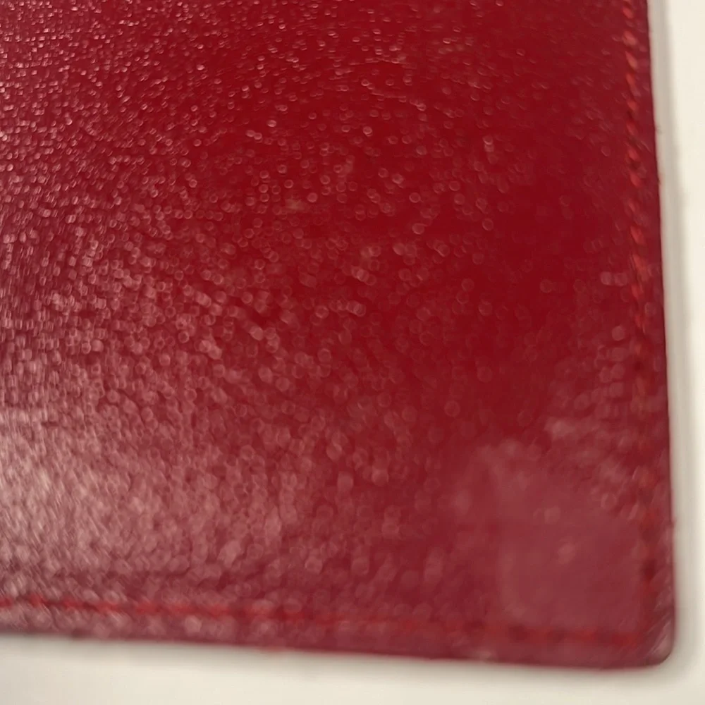 Rolex Burgundy Slim Leather Credit Card Holder